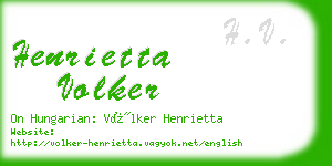 henrietta volker business card